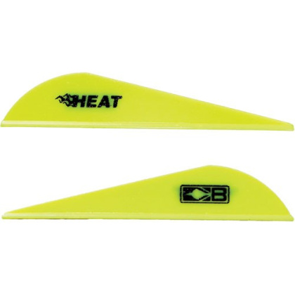BOHNING HEAT VANE 2.5" SOLID NEON YELLOW 36PK