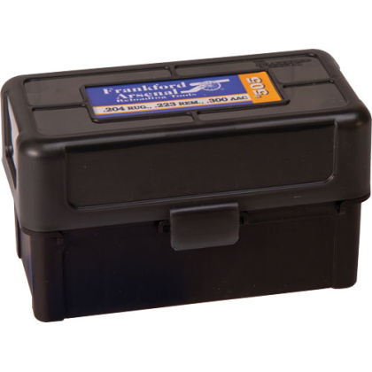 FRANKFORD ARSENAL AMMO BOX 223 50 RDS BLACK/SMOKE HINGE TOP