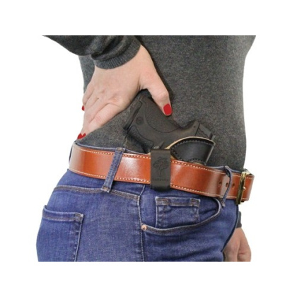 DESANTIS POCKET TUK HOLSTR RH IWB/POCKET LTHER J FRAME SUEDE