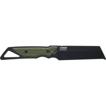SCHRADE KNIFE OUTBACK CLEAVER FIXED 3.6" BLACK/GREEN