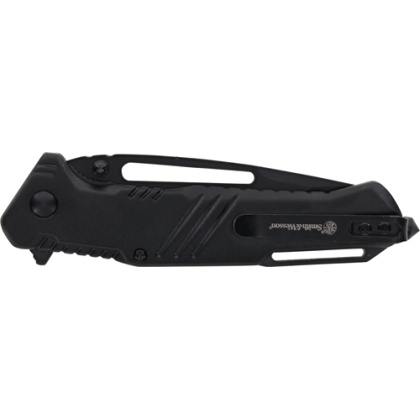 S&W KNIFE EXTREME OPS 3" TANTO W/GLASS BREAKER BLACK/BLACK