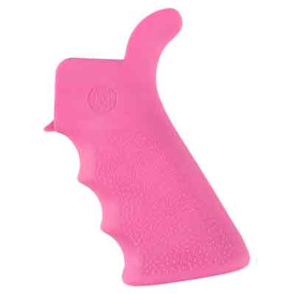 HOGUE AR-15 BEAVERTAIL GRIP W/FINGER GROOVES PINK