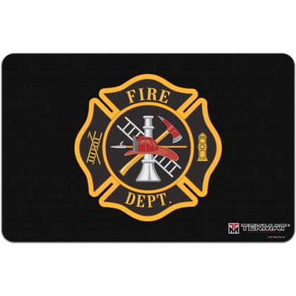 TEKMAT ARMORERS BENCH MAT 11"X17" FIREMANS SHIELD