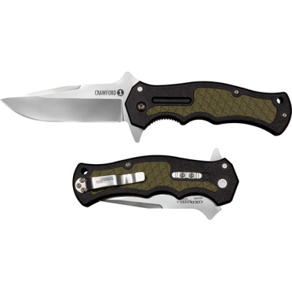 COLD STEEL CRAWFORD MODEL 1 3" PLAIN EDGE CLIP FOLDER