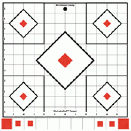B/C TARGET STICK-A-BULL 12" SIGHT-IN 5 TARGETS