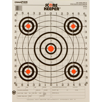 CHAMPION SCOREKEEPER 100 YD SIGHT IN ORANGE/BLACK 12-PACK