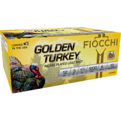 FIOCCHI GOLDEN TURKEY 12GA 3" 1-3/4OZ #6 10RD 10BX/CS