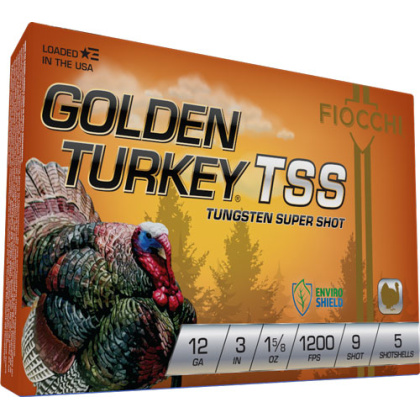 FIOCCHI GOLDEN TURKEY TSS 12GA 3" 1-5/8OZ #9 5RD 10BX/CS