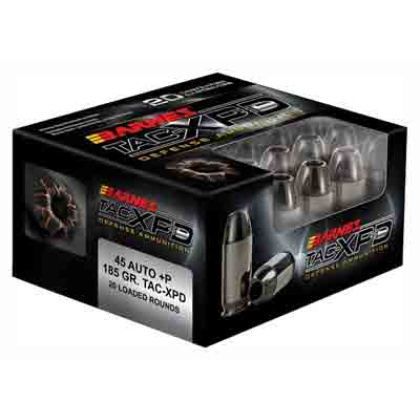 BARNES TAC-XPD 45 ACP +P 185GR TAC XP 20RD 10BX/CS