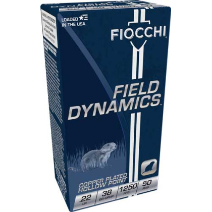 FIOCCHI 22LR 38GR JHP 1250FPS 50RD 100BX/CS