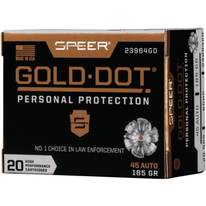 SPEER GOLD DOT 45 ACP 185GR GDHP 20RD 10BX/CS