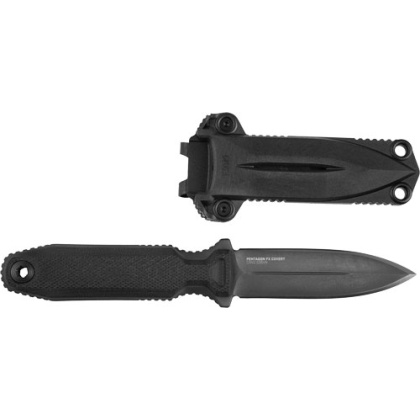 SOG KNIFE PENTAGON FX COVERT 3.41" DBL EDGE BLADE BLACKOUT