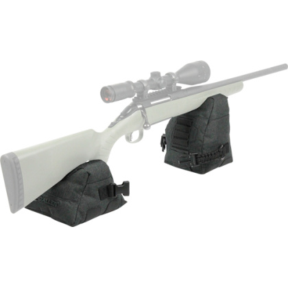 ALLEN ELIMINATOR SHOOTING BAGS FRONT & REAR GREY/BLACK