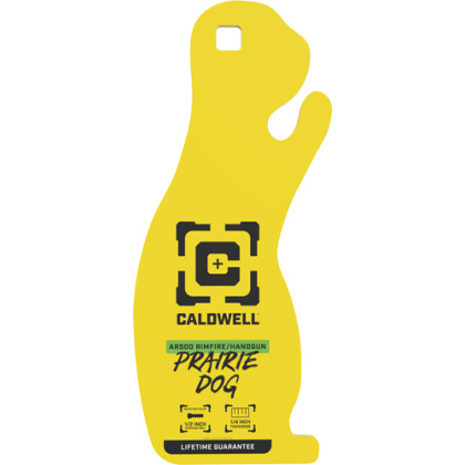 CALDWELL AR500 RIMFIRE PRAIRIE DOG TARGET 1/4" YELLOW