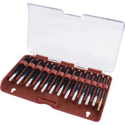 TIPTON 13-PIECE NYLON RIFLE BORE BRUSH SET W/STORAGE CASE
