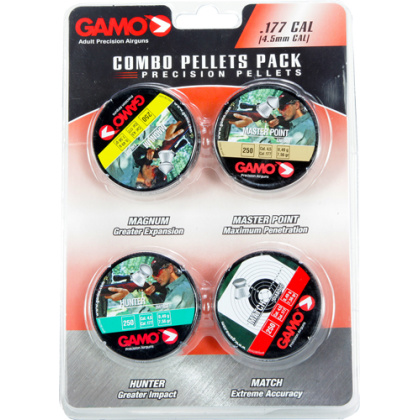 GAMO COMBO ASSORT 177 CAL. MATCH HUNTER MAG & MP PELLET