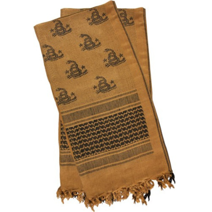 RED ROCK SHEMAGH HEAD WRAP DON'T TREAD ON ME COYOTE/BLACK