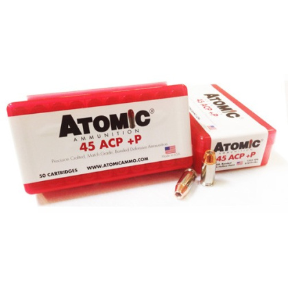 ATOMIC AMMO 45ACP +P 185GR BONDED JHP 50-PACK