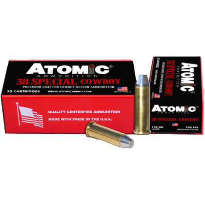 ATOMIC COWBOY 38 SPECIAL 125GR LEAD-RNFP 50RD 10BX/CS !