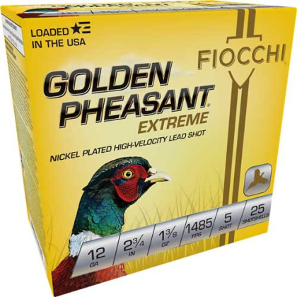 FIOCCHI GOLDEN PHEASANT 12GA 2.75" 1-3/8OZ #5 25RD 10BX/CS