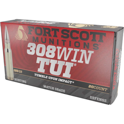 FORT SCOTT 308 WIN 150GR TUI SOLID COPPER 20RD 10BX/CS