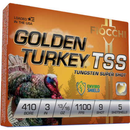 FIOCCHI GOLDEN TURKEY TSS 410 3" 13/16OZ #9 5RD 10BX/CS