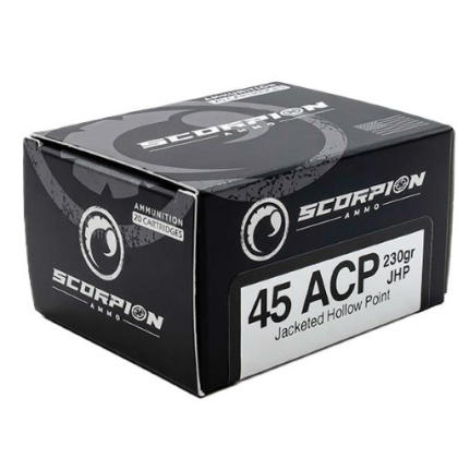 SCORPION 45ACP 230GR JHP 20RD 10BX/CS