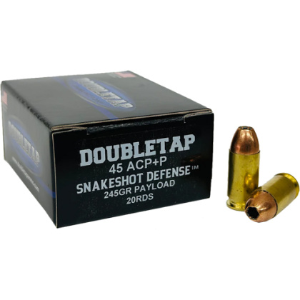 DOUBLETAP 45ACP+P SNAKE SHOT 20RD 50BX/CS