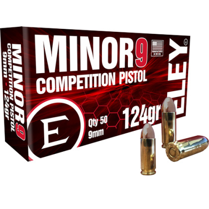 ELEY MINOR 9 COMPETITION 9MM 124GR FMJ 50RD 20BX/CS