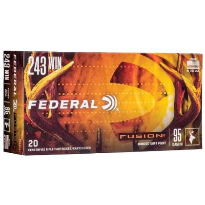 FEDERAL FUSION 243 WIN 95GR TIPPED FUSION 20RD 10BX/CS