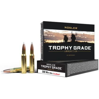 NOSLER TROPHY GRADE 308 WIN 150GR ACCUBOND 20RD 10BX/CS