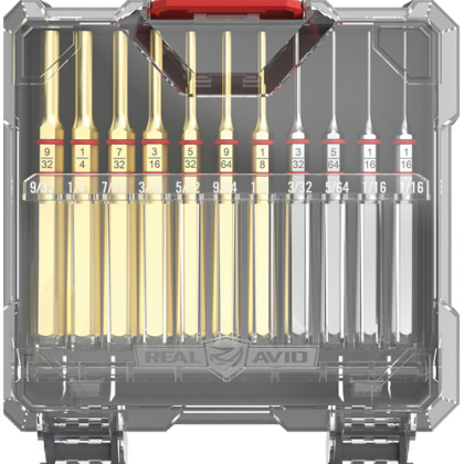 REAL AVID ACCU-PUNCH SET BRASS 11 PIECE STANDARD PIN PUNCH