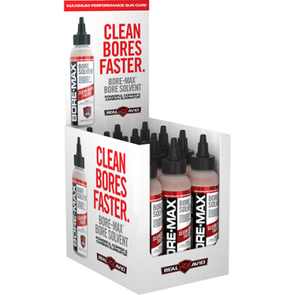 REAL AVID BORE-MAX SOLVENT 4 OZ. BOTTLE 12PC. DISPLAY