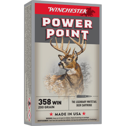 WINCHESTER SUPER-X 358 WIN 200GR POWER POINT 20RD 10BX/CS
