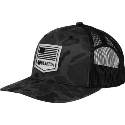 BERETTA CAP PM TRUCKER R 112 RUBBER PATCH BLACK DUCK CAMO