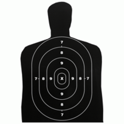 B/C TARGET EZE-SCORER 12"X18" BC27 SILHOUETTE 10 TARGETS
