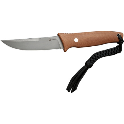 CIVIVI KNIFE TAMASHII 4.07" BROWN CANVAS/GRAY POLISHED D2