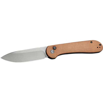 CIVIVI KNIFE ELEMENTUM 3.47" BROWN MICARTA/GRAY STONEWASHED