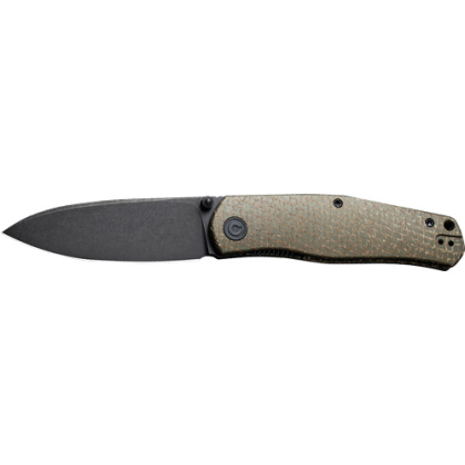 CIVIVI KNIFE SOKOKE 3.35" GREEN BURLAP MICARTA/BLACK