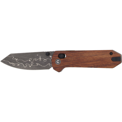 CIVIVI KNIFE YONDER 2.88" GUIBOURTIA WOOD/DAMASCUS BLADE