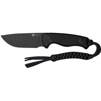 CIVIVI KNIFE TIMBERBARK 3.2" FIXED BLACK/BLACK G10 STNWASH