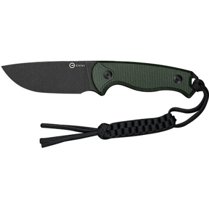 CIVIVI KNIFE TIMBERBARK 3.2" FIXED GREEN MICARTA/BLK STNWSH
