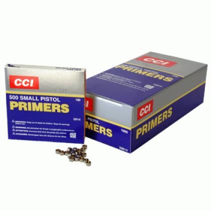 CCI PRIMERS 500 SMALL PISTOL 5000 PACK CASE
