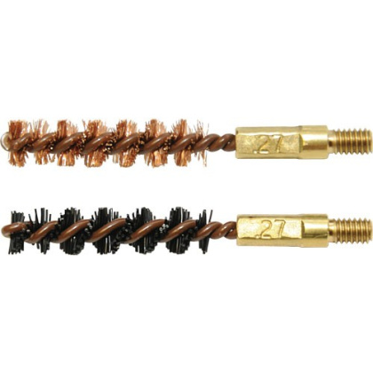 OTIS BORE BRUSH .27 CAL 2-PK 1-NYLON 1-BRONZE 8-32 THREAD!!