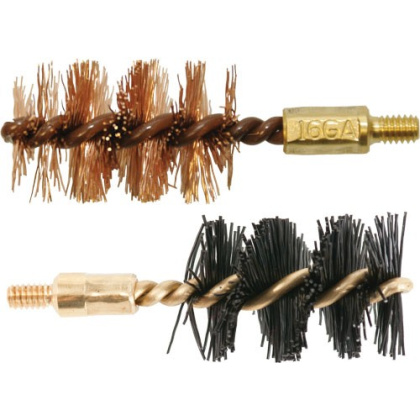 OTIS BORE BRUSH .16 GA 2-PACK 1-NYLON 1-BRONZE 8-32MM THREA!