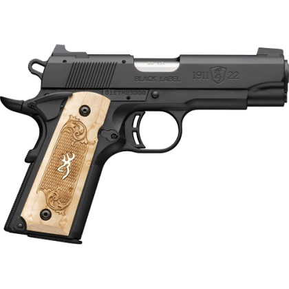 BROWNING 1911-22 22LR COMPACT MEDALLION 3.58" BLACK/MAPLE*