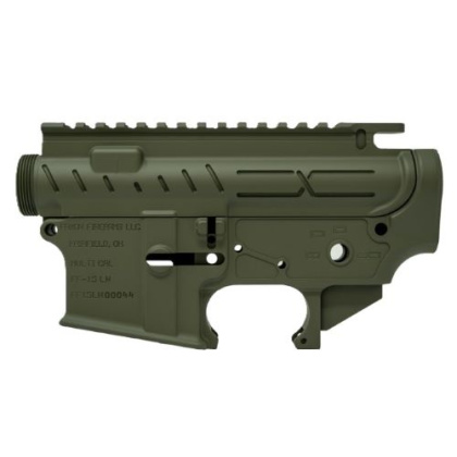 FAXON AR-15 X-TRA LITE RECEIVER SET OD GREEN STRIPPED