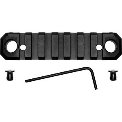 GROVTEC RAIL PUSH BUTTON BASE KEYMOD 3.1" 5 SLOT ALUM BLACK