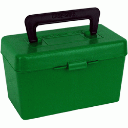 MTM DELUXE AMMO BOX 50-ROUNDS X-LARGE RIFLE CALIBERS GREEN