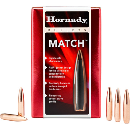 HORNADY BULLETS 22 CAL .224 52GR JHP-BT 100CT 40BX/CS